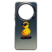 Чехол-накладка - PC094 для "Xiaomi Redmi A3" (утка) (transparent/black) (233834)