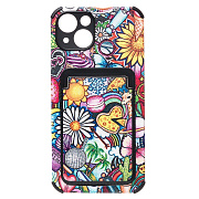 Чехол-накладка - SC284 с картхолдером для "Apple iPhone 13" (008) (multicolor)