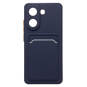 Чехол-накладка - SC337 с картхолдером для "Xiaomi Poco X7 Pro" (dark blue) (239088)