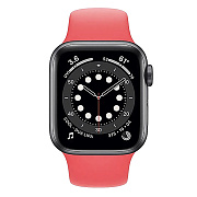 Ремешок - ApW Sport Band Apple Watch 38/40/41 mm силикон на кнопке (L) (clementine)