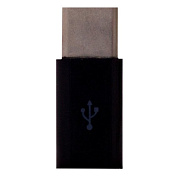 Адаптер - Type-C/ micro USB  папа-мама (black)