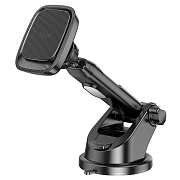 Держатель автомобильный Hoco магнитный CA116 лобовое стекло, приборная панель (black/metal grey)