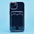 Чехол-накладка - SC276 с картхолдером для "Apple iPhone 15" (transparent)