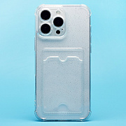 Чехол-накладка - SC300 с картхолдером для "Apple iPhone 16 Pro Max" (white) (236532)
