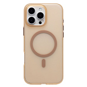 Чехол-накладка - SM038 SafeMag для "Apple iPhone 16 Pro Max" (gold/matte transparent) (238601)