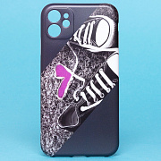 Чехол-накладка - SC185 для "Apple iPhone 11" (001) (black/purple)