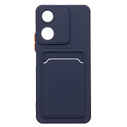 Чехол-накладка - SC337 с картхолдером для "Honor X5 Plus" (dark blue) (233926)