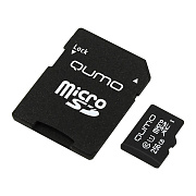 Карта флэш-памяти MicroSD 256 Гб Qumo + SD адаптером UHS-I 3.0