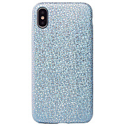 Чехол-накладка - SC074 для "Apple iPhone X/XS" (sky blue/silver) ..