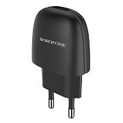 Адаптер Сетевой с кабелем Borofone BA49A Vast USB 2,1A/10W (USB/Lightning) (black)