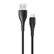 Кабель USB - micro USB Borofone BX37 Wieldy* 12W 100см 2,4A  (black)