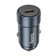 Адаптер Автомобильный Hoco Z57 Glorious PD30W Type-C/5V/3A (metal gray)