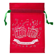 Подарочная упаковка - новогодний мешок New Year 02 (15x22cm) (red) (003) 