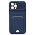 Чехол-накладка - PC066 с картхолдером (360) для "Apple iPhone 12 Pro Max" (dark blue/black) (206986)