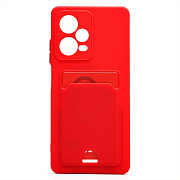 Чехол-накладка - SC315 с картхолдером для "Xiaomi Redmi Note 12 Pro 5G" (red)