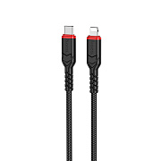 Кабель Type-C - Apple lightning Hoco X59 Victory PD 27W 100см 3A  (black)
