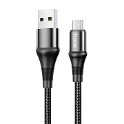 Кабель USB - micro USB Hoco X50 Excellent 12W 100см 2,4A  (black)