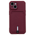 Чехол-накладка - SC304 с картхолдером для "Apple iPhone 15" (burgundy)