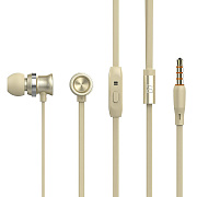 Проводные наушники с микрофоном внутриканальные Celebrat D7 Jack 3,5  (gold)