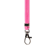 Шнурок текстильный на шею с карабином (pink) (pink)