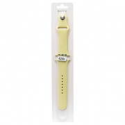 Ремешок - ApW Sport Band Apple Watch 42/44/45/49 mm силикон на кнопке (S) (lemon cream)