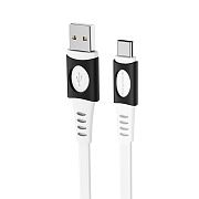 Кабель USB - Type-C Borofone BX35 Carib 18W 100см 3A  (white)