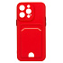 Чехол-накладка - SC315 с картхолдером для "Apple iPhone 14 Pro Max" (red)