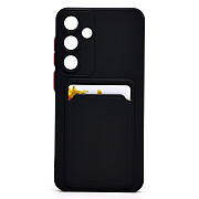Чехол-накладка - SC337 с картхолдером для "Samsung Galaxy S25+" (black) (239026)