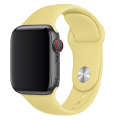 Ремешок - ApW Sport Band Apple Watch 42/44/45/49 mm силикон на кнопке (L) (lemon cream)