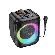 Портативная акустика Hoco HA1 Graceful + микрофон 30W (black)