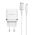 Адаптер Сетевой с кабелем Borofone BA25A Outstanding 2USB 2,4A/12W (USB/Micro USB) (white)