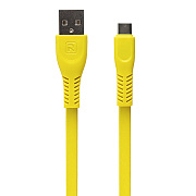 Кабель USB - Type-C Recci RCT-D01  100см 2,4A  (yellow)
