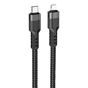 Кабель Type-C - Apple lightning Hoco U110 PD 20W 120см 3A  (black)