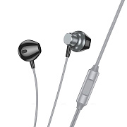Проводные наушники с микрофоном вкладыши Hoco M125 Smart Jack 3,5  (metal gray)