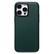 Чехол-накладка - PC084 экокожа для "Apple iPhone 14 Pro Max" (green) (219685)