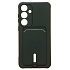 Чехол-накладка - SC304 с картхолдером для "Samsung Galaxy S24+" (dark green) (228144)