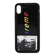 Чехол-накладка - SC157 с пайетками для "Apple iPhone XR" (003) ..