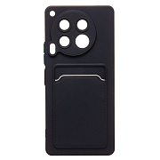 Чехол-накладка - SC337 с картхолдером для "Tecno Camon 30 4G" (black) (231077)