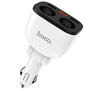 Адаптер Автомобильный Hoco Z28 разъём прикуривателя/2USB/5V/3.1A (white)