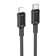 Кабель Type-C - Apple lightning Borofone BX111 Feliz PD 27W 100см 3A  (black)