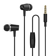 Проводные наушники с микрофоном внутриканальные Recci J100 (CCC) Jack 3,5  (black)