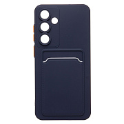 Чехол-накладка - SC337 с картхолдером для "Samsung Galaxy S24FE" (dark blue) (237269)