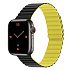 Ремешок - ApW32 Apple Watch 38/40/41 mm силикон на магните (black/yellow)