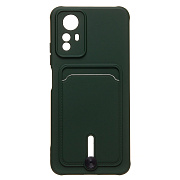 Чехол-накладка - SC304 с картхолдером для "Xiaomi Redmi Note 12S" (dark green)