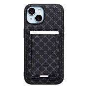 Чехол-накладка - SM022 SafeMag c картхолдером  для "Apple iPhone 15" (black)