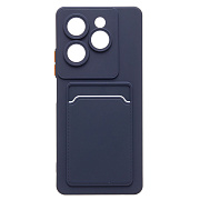 Чехол-накладка - SC337 с картхолдером для "TECNO Spark 20 Pro 5G" (dark blue) (234022)