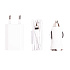 Адаптер Сетевой +Авто (набор) - 5S USB 1A/5W (Lightning) (white)