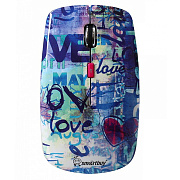 Мышь оптическая беспроводная Smart Buy SBM-327AG-LV-FC 327AG, Love (multicolor)