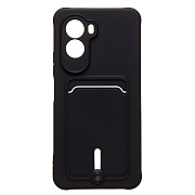 Чехол-накладка - SC304 с картхолдером для "Xiaomi Poco M7 4G" (black) (241687)