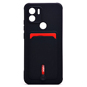 Чехол-накладка - SC304 с картхолдером для "Xiaomi Redmi A1" (black) (217988)